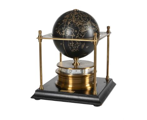 A 'ROYAL GEOGRAPHICAL SOCIETY' WORLD TIME GLOBE TIMEPIECEIMHOFF, LA CHAUX-DE-FONDS, FOR THE ROYAL GEOGRAPHICAL SOCIETY, LONDO