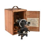 AN AUSTRIAN OXIDISED BRASS THEODOLITE