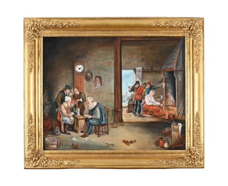 A FINE AND RARE FRENCH QUARTER STRIKING MUSICAL PICTURE CLOCK WITH ANGELUSMAISON WURTEL, PARIS, CIRCA 1860With oil on canvas 