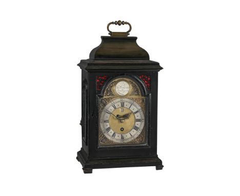 A GEORGE II EBONISED TABLE/BRACKET TIMEPIECE WITH 'SILENT' PULL-QUARTER REPEATJOHN THOMPSON, LONDON, CIRCA 1740The four pilla
