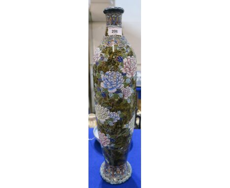 A Japanese enamel painted ceramic vase, 53cm high Condition Report:Available upon request