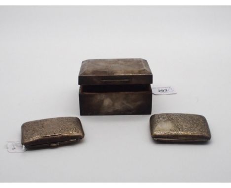 A George V silver cigar case, the body with engine turned decoration, inscribed 'From Renfrewshire Ladies Lacrosse Club',&nbs