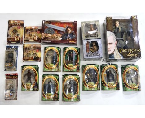 A collection of Lord of the Rings boxed action figures of varying scale Condition Report:Available upon request