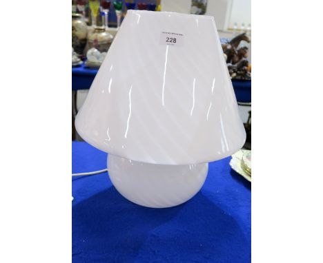 A Murano white glass lamp Condition Report:Available upon request