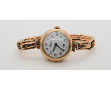 A 9ct gold ladies vintage Precista watch, weight including mechanism 24.2gms Condition Report:Available upon request