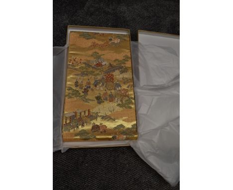 A decorative vintage machine embroidered Chinese sash or similar,around 1950s/60s.