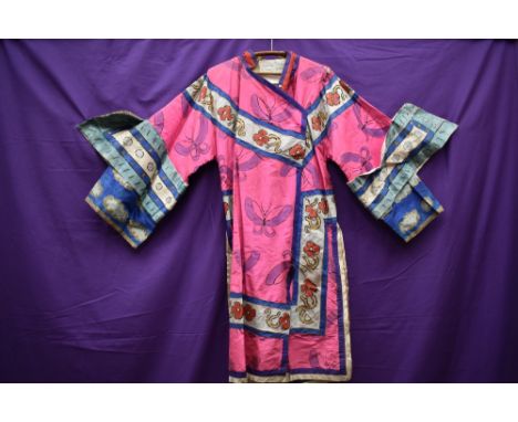 A vibrant Hand painted silk costume from Strawinsky's 'le Rossignol' at Covent garden, thought to be a costume from the first