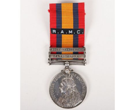 An Interesting Queens South African Medal to the Royal Army Medical Corps for the 2nd Anglo-Boer War to a Recipient who was l