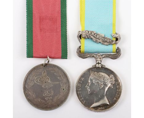 Victorian Pair of Medals to the Royal Navy for Service in the Crimean War, Crimea medal with clasp Sebastopol, contemporary e