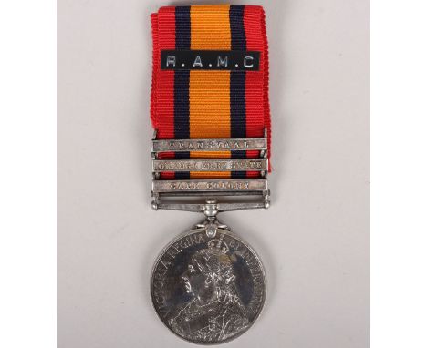 Queens South Africa Medal to a Recipient in the Royal Army Medical Corps who Died of Disease at Pretoria in May 1901, Queens 