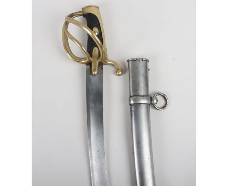 French An XI Light Cavalry Troopers Sword Dated 1814, regulation blade 88cms, etched Mfre Rl du Klingenthal Juin 1814 along b