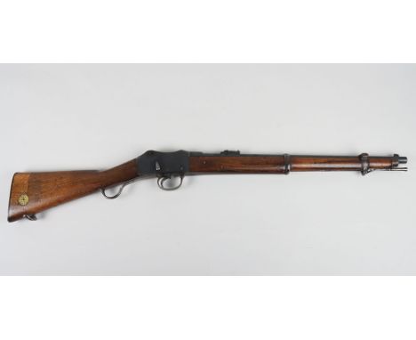 .450 Martini Henry Carbine, action stamped with crowned VR.  Enfield,  1872, government inspector’s mark, II and 2, breech st