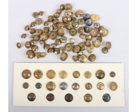 Commonwealth & Overseas Tunic Buttons, many Victorian to include: Indian Army British Officers’ to Probyn's Horse, Hyderabad 