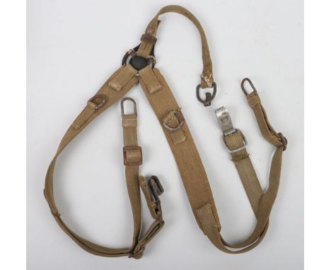 Scarce WW2 German Army (Heer) Tropical Issue Webbing Y-Straps, webbing construction with all parts and hooks intact. Very goo