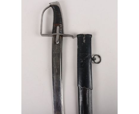 Scarce 1788 Pattern Light Cavalry Officers Sword, slightly curved single edge blade 91cms struck with a government inspector’