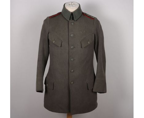 Imperial German Prussian Pioneer Battalion Nr7 Officers Field Grey Tunic, interesting late WW1 period officers field grey tun