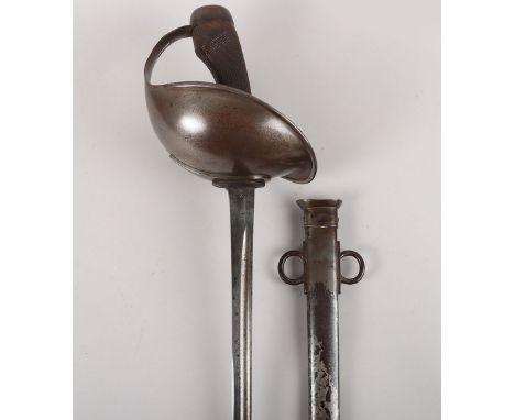 1908 Pattern Cavalry Troopers Sword, regulation blade stamped WILKINSON, WORcs YEO with broad arrow, regulation hilt, chequer