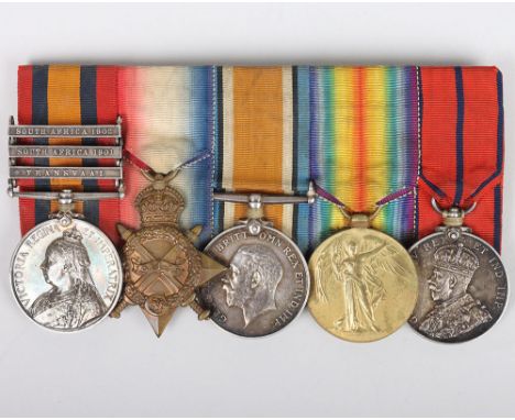 Boer War and Great War Medal Group of Five to a Policeman who Served in the Military Mounted Police During the Great War, Que