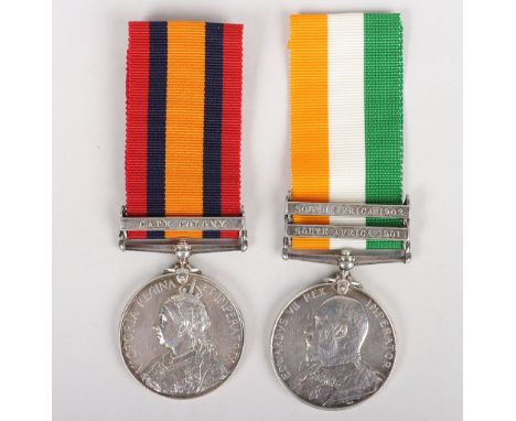 Victorian Boer War Campaign Medal Pair to a Recipient Who Served for 21 Years in the Royal Army Medical Corps Before Being Co