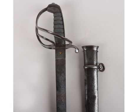 Victorian Royal Artillery Officers Sword, by Hamburger Rogers & Co. 50 King St Covnt Garden London, flat slightly curved sing