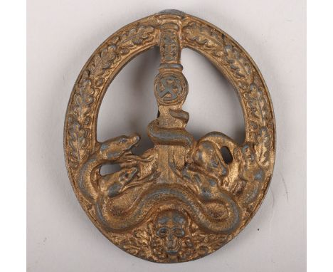 WW2 German Army / Waffen-SS Anti Partisan Badge by C.E. Juncker, Berlin, semi hollow zinc construction with soldered on set u