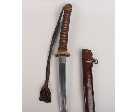 Good Signed Japanese WW2 Army Officers Sword Katana, blade 66cms, signed with 2 characters and dated, distinct mimigata hamon