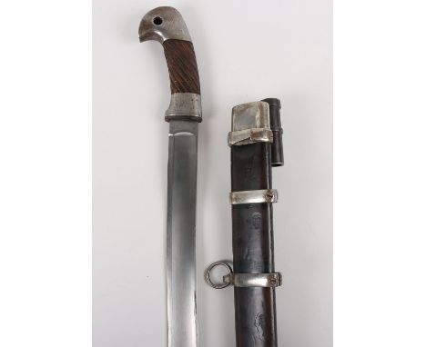 Russian Military Sword Shashka, broad slightly curved single edge blade 80cms stamped A  298 at forte, steel ferule and bifur