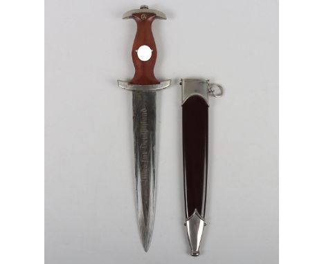 Scarce Third Reich SA (Sturmabteilung) Dress Dagger by Gebruder Christians, Christianswek Solingen, example with wooden grip,