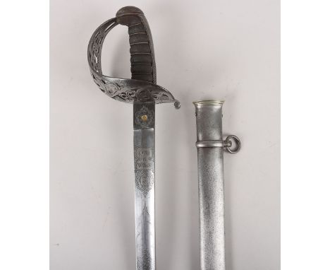 1887 Pattern Heavy Cavalry Officers Presentation Undress Sword by Henry Wilkinson Pall Mall London No. 6416 (for 1855), regul