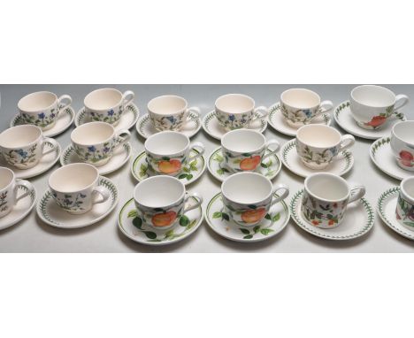 A large collection of Portmerion bone fine china ceramic ware to include a large Botanical Gardens Floral pattern cups and sa