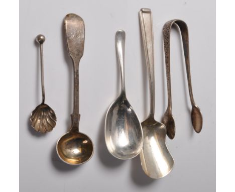 A harlequin group of antique silver spoons to include a silver caddy spoon (hallmarked Sheffield 1909,&nbsp;Henry Williamson 