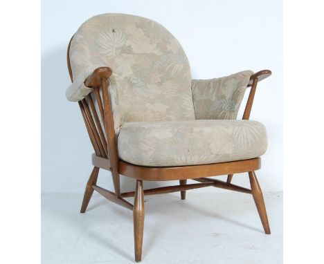 Lucian Ercolani for Ercol. British Modern Design. A vintage retro 20th Century Ercol ' Windsor pattern ' golden dawn coloured