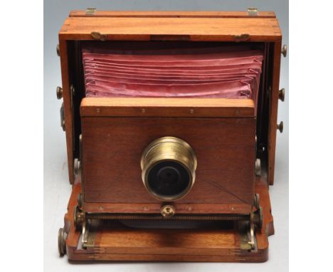 A Victorian 19th century&nbsp;Instantograph 1893 field camera by J. Lancaster &amp; Son of Birmingham. The camera is of mahog