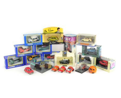 Corgi, Matchbox and other diecast, including Corgi Mini British Racing Green, Mini Monte Carlo, Car Armour Mini Cooper, Dinky