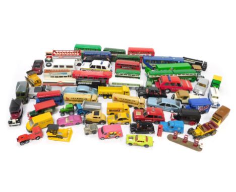 A group of diecast vehicles, to include Corgi buses, Corgi Plaxtons Paramount 3500 bus, EFE AEC Regent double decker bus, Cor