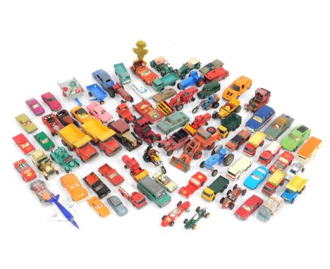 Matchbox, Dinky and other diecast vehicles, play worn,  including Dinky Toys Volkswagen, Corgi Toys Whizzwheels Mercedes Benz