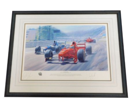 After Tony Smith. Eager Eddie, Japanese Grand Prix October 12th 1997, artist limited edition print, signed by Tony Smith and 