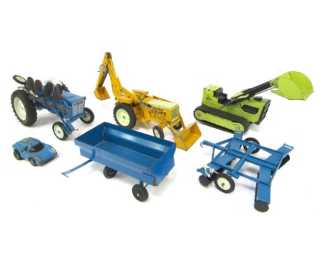 Ertl, Tonka and other diecast farming implements, to include an International 344 tractor with front dumper bucket and back h