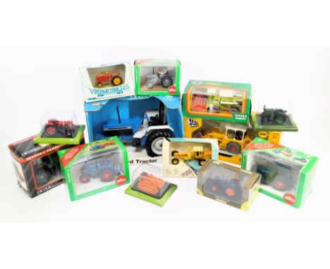 Britains Ertl and Siku boxed diecast tractors and implements, to include 3466 Lance Bulldog Tractor, 3470 Ferguson TEE, Ertl 
