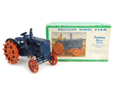 A Britain's model farm diecast Fordson Major tractor, No 127F, boxed. 