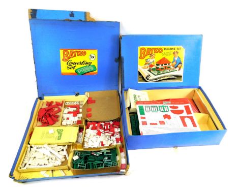 Two Bayko building sets, comprising a 3X Buildings Set and a No.3 Building Set. boxed.