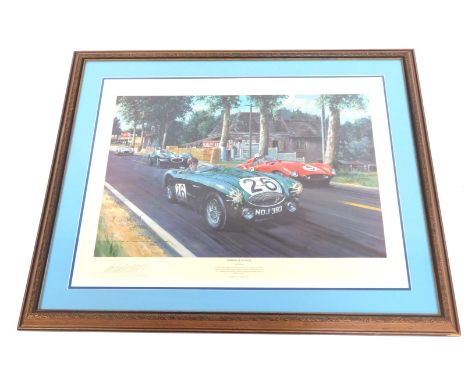 After Nicholas Watts. Sebring at Le Mans, signed artist proof print, 45cm x 64cm.