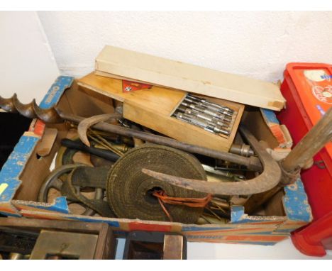 A box of tools &amp; other sundries