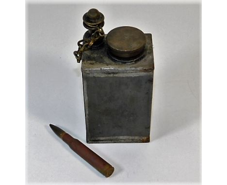 A Vickers machine gun oil can