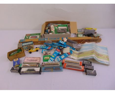 A quantity of N gauge model railways to include engines, rolling stock, track and accessories