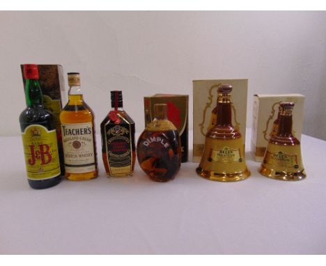Six bottles of Scotch whisky to include Dimple Haig, Bells, J &amp; B, Teachers and Stewarts