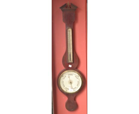 A mahogany cased aneroid barometer, Benetfink & Co., Cheapside, London