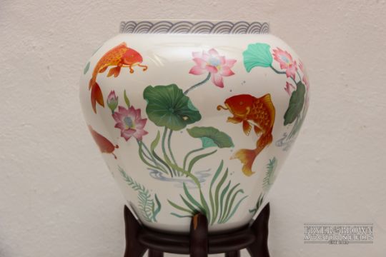 A Franklin Mint Vase Titled To Base The Vase Of The Golden Carp