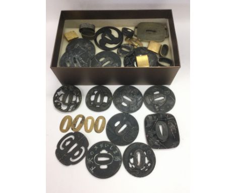 A collection of various tsuba. Shipping category B.