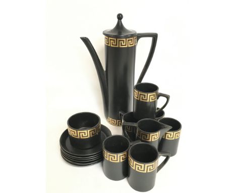 A Portmeirion coffee set with cups, saucers etc . Cannot be posted- NO RESERVE